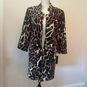 Leopard Print Open Front Jacket NWT
